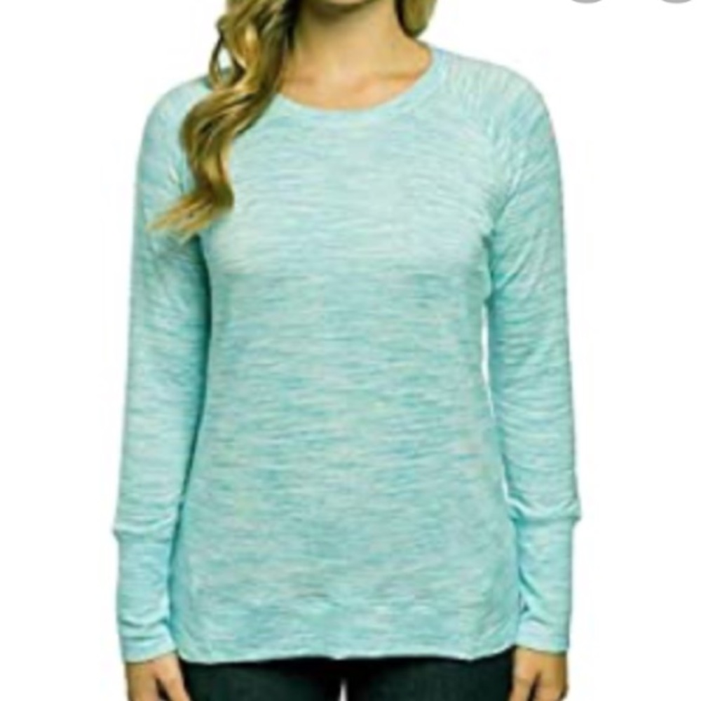 CHAMPION ELITE | Womens Key Lime Heathered Long Sleeves High/Low Top size Medium